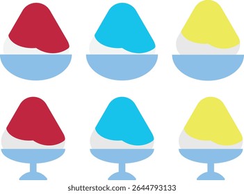 Illustrationen von rasierten Eissymbolen