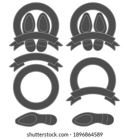 Conjunto de ilustraciones con soles de zapatos. Objetos vectoriales aislados sobre un fondo blanco.