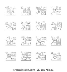 A set of illustrations showcases a variety of web developers working on different digital projects.