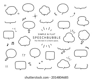 A set of illustrations of simple speech bubbles and decorations such as hearts and stars.
An illustration with elements such as frames, clouds, thinking, and hand-drawn.