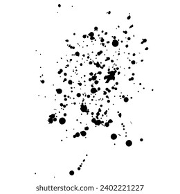 set of illustrations of splashes of paint PNG on a white background