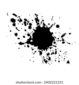 set of illustrations of splashes of paint PNG on a white background