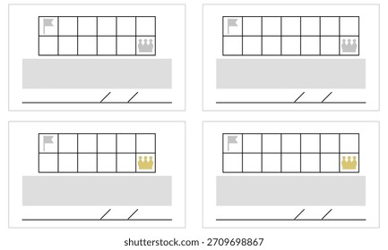 Un conjunto de ilustraciones para tarjetas de sello con un diseño simple y de propósito general