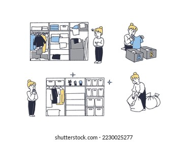 Un ensemble d'illustrations qui fera de vous une personne minimaliste et organisée
