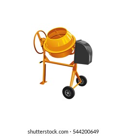 A set of illustrations for website - building tools vector icon. Element 2 cement-mixer concrete mixer cement solution tool instrument mixing electric electrical machine power of Webit