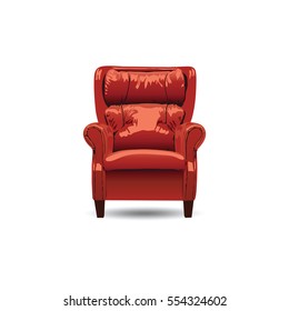 A Set Of Illustrations For Website - Furniture Vector Icon. Element 4 Easy Chair Armchair Recliner Lounge Sit Interior Comfort Relax