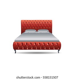 A set of illustrations for website - furniture vector icon. Element 6 large bed sofa sleep dream sleeping soft pillow night