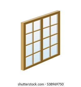 A set of illustrations for website - vector icons windows. Element 8 window glass window frame interior frame construction design