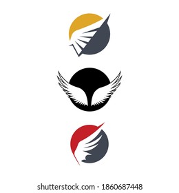 Set Illustrations Wings Logo Vector Design for Company, Tattoo, etc