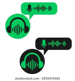 set ilustrasi icon logo music and podcast