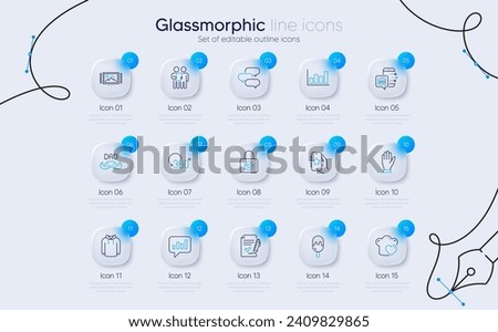 Set of Image carousel, Favorite app and Love cooking line icons for web app. Analytical chat, Report diagram, Food order icons. Father day, Full rotation, Approved agreement signs. Vector