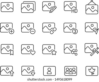 set of image editing icons