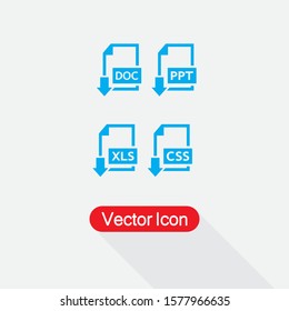Set of Image File Formats icons Vector Illustration Eps10