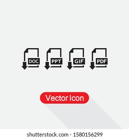 Set of Image File Formats icons Vector Illustration Eps10