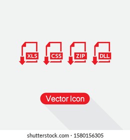 Set of Image File Formats icons Vector Illustration Eps10