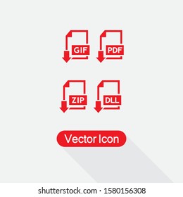 Set of Image File Formats icons Vector Illustration Eps10