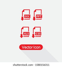 Set of Image File Formats icons Vector Illustration Eps10
