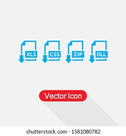 Set of Image File Formats icons Vector Illustration Eps10