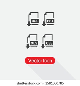 Set of Image File Formats icons Vector Illustration Eps10