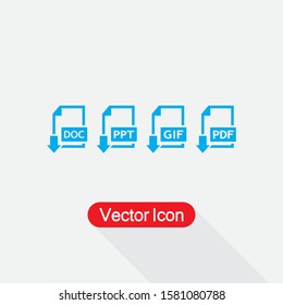 Set of Image File Formats icons Vector Illustration Eps10