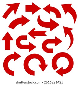 set of image icon packs red arrow icon