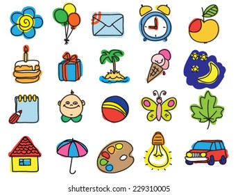 Set of images of children, vector illustration