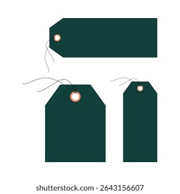 set of images of clothing tags
