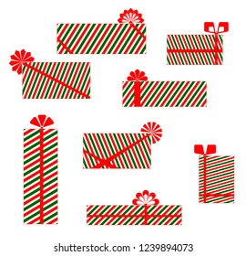 set of images of gift boxes for design