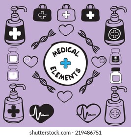 set of images on a medical theme