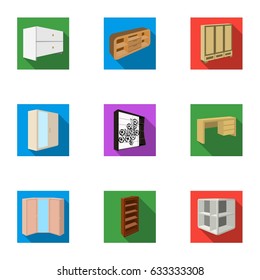 The set of images on the theme of sleep and rest. Different beds for every taste and color.Bed icon in set collection on flat style vector symbol stock illustration.
