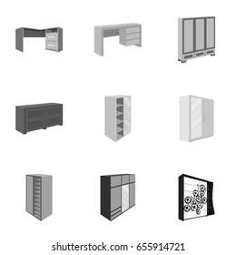 The set of images on the theme of sleep and rest. Different beds for every taste and color.Bed icon in set collection on monochrome style vector symbol stock illustration.