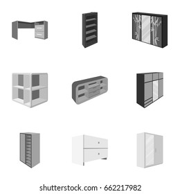 The set of images on the theme of sleep and rest. Different beds for every taste and color.Bed icon in set collection on monochrome style vector symbol stock illustration.