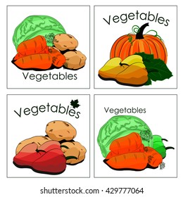 Set of images of vegetables for your design. It can be used for department in markets, advertising and any other