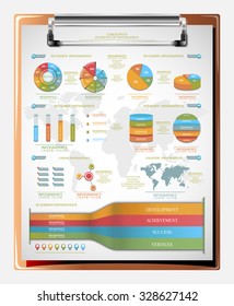 A set of important objects of infographics for your design.Infographic elements: arrows,signs,bars, buttons,borders etc. Vector illustration
for your design