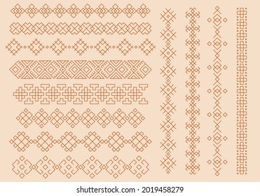 Set of inca elements for your great designs create banners framesor backgrounds