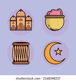 diseño de un conjunto de países de la india