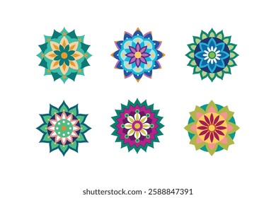 Set of indian mandala arts