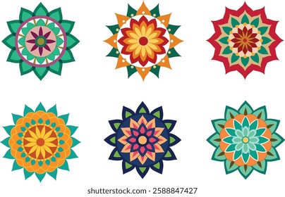 Set of indian mandala arts