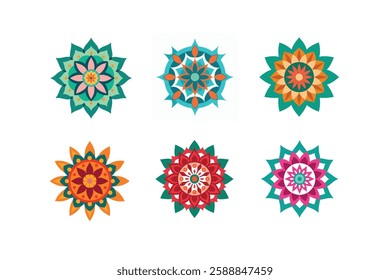 Set of indian mandala arts