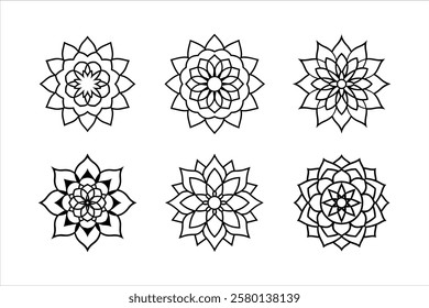 Set of indian mandala vector art