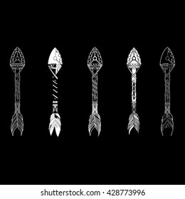Set of indian warrior arrows.