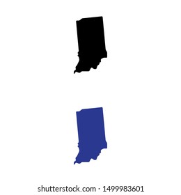 a set of Indiana state map icons