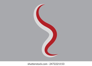 set of Indonesia flag ribbon vector, wavy Indonesia flag collection