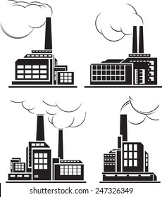 Set of industrial icons. 