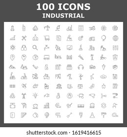 Conjunto de iconos vectoriales industriales. 