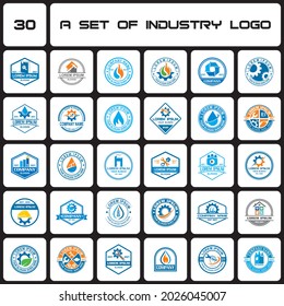 a set of industry logo , a set of industrial logo