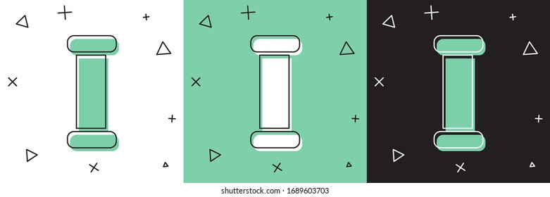 Set Industry Metallic pipe Symbol einzeln auf weißem und grünem, schwarzem Hintergrund. Rohrleitungsteile verschiedener Formen. Vektorillustration-Illustration