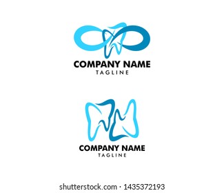 Set of Infinity Dental Logo Template Design