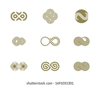 Set of Infinity logo vector template, Creative Infinity logo design concept