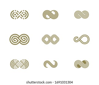 Set of Infinity logo vector template, Creative Infinity logo design concept